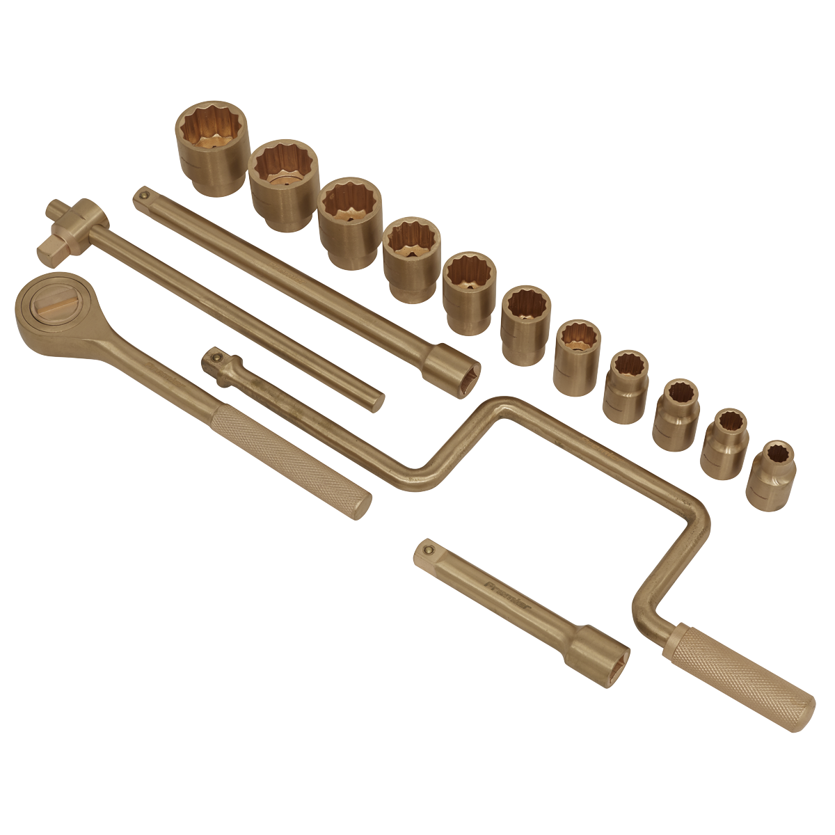 Sealey NS124 Premier Non-Sparking Socket Set 1/2"Sq Drive 17pc - additional view 2