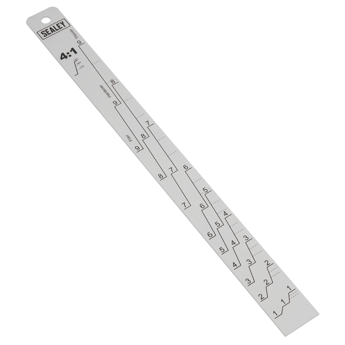 Sealey PA04 Aluminium Paint Measuring Stick 2:1/4:1 - additional view 3