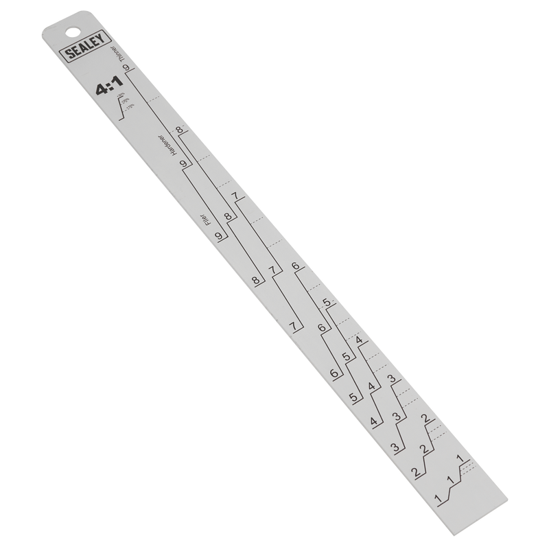 Sealey PA04 Aluminium Paint Measuring Stick 2:1/4:1 - additional view 3