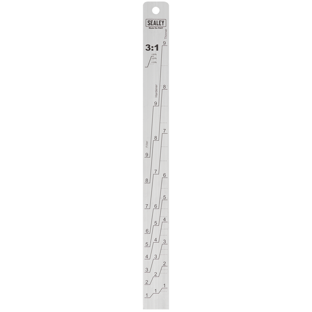 Sealey PA07 Aluminium Paint Measuring Stick 1:1/3:1