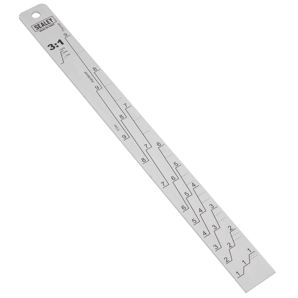 Sealey PA07 Aluminium Paint Measuring Stick 1:1/3:1 - additional view 3
