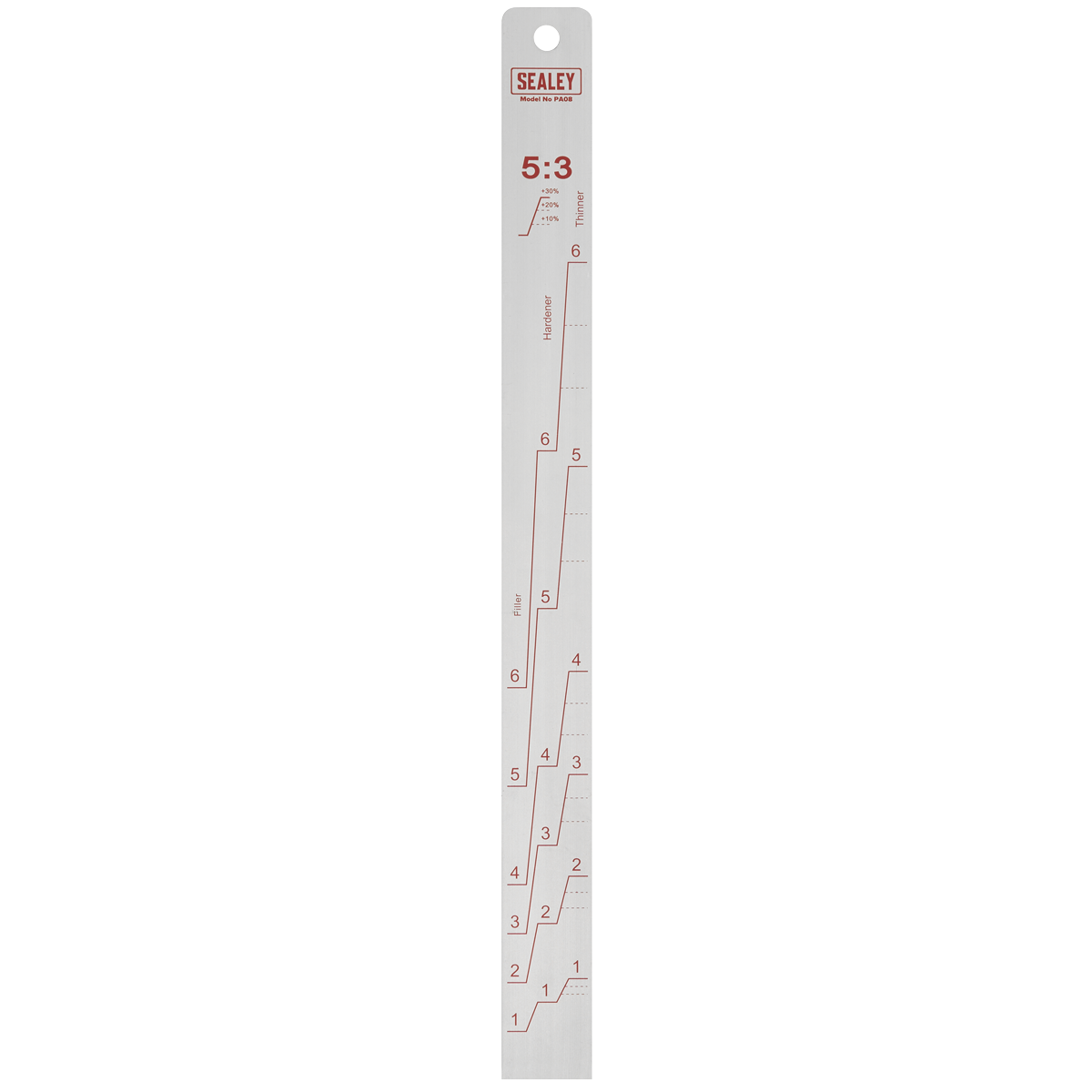Sealey PA08 Aluminium Paint Measuring Stick 5:1/5:3 - additional view 3