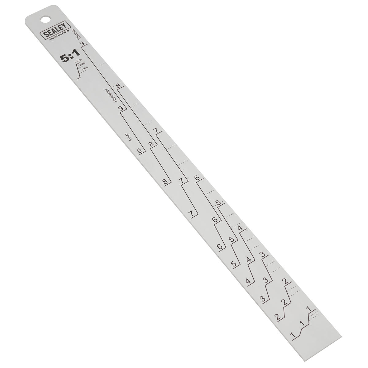 Sealey PA08 Aluminium Paint Measuring Stick 5:1/5:3 - additional view 2