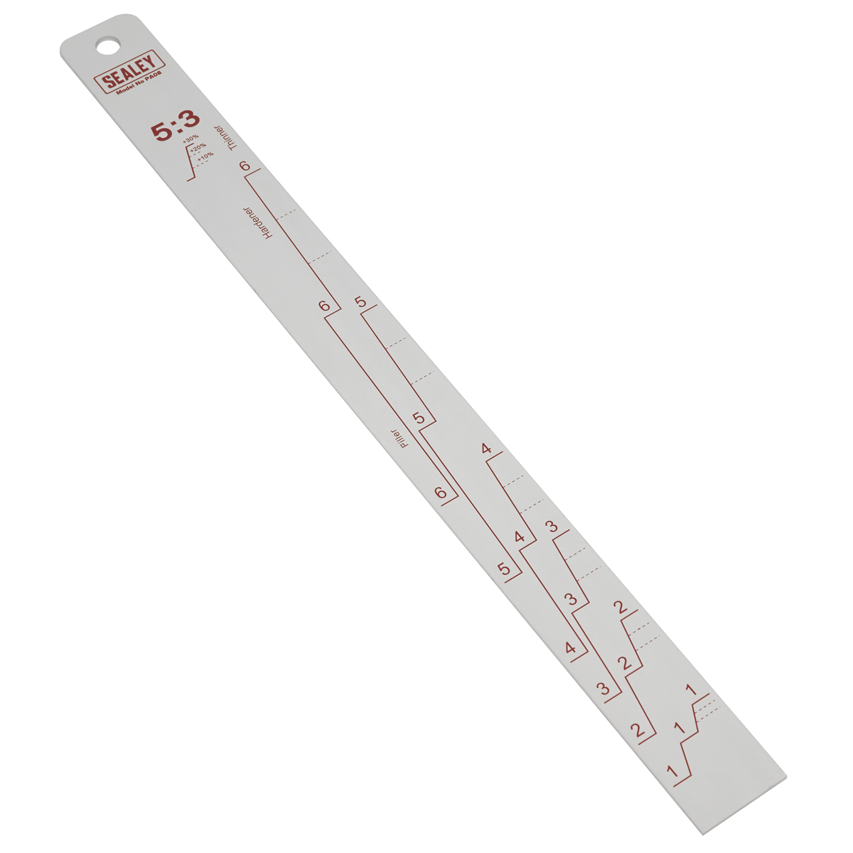 Sealey PA08 Aluminium Paint Measuring Stick 5:1/5:3 - additional view 4