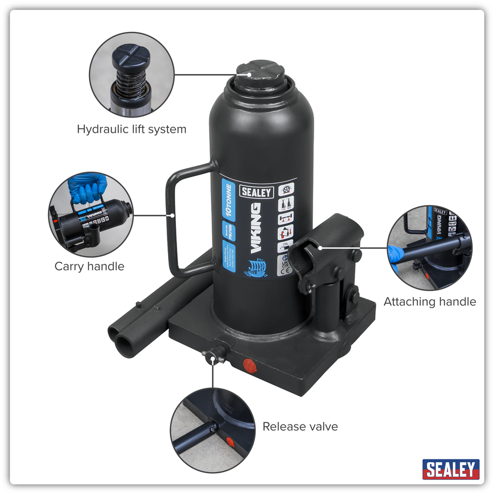 Sealey PBJ10S Viking Bottle Jack 10 Tonne - additional view 13