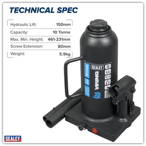 Sealey PBJ10S Viking Bottle Jack 10 Tonne - additional view 10