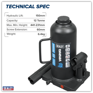 Sealey PBJ12S Viking Bottle Jack 12 Tonne - additional view 9