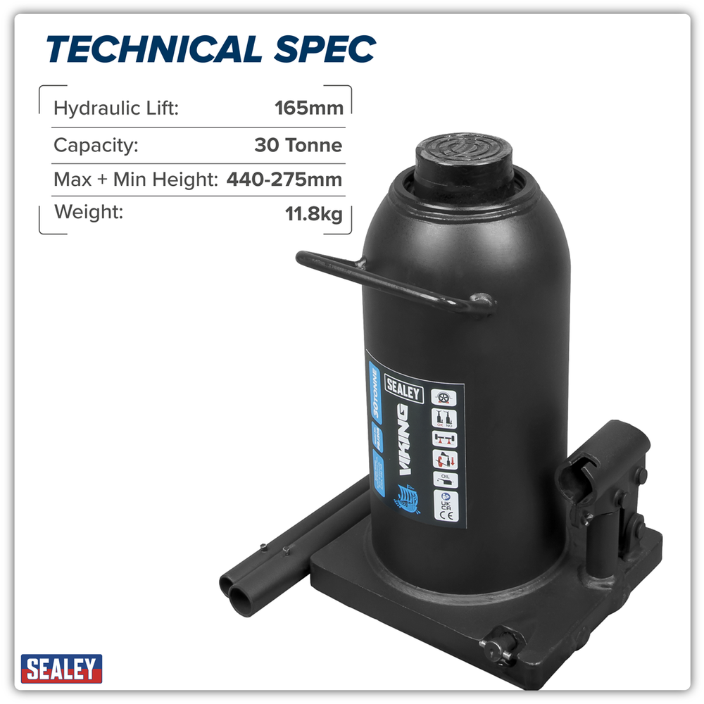 Sealey PBJ30S Bottle Jack 30 Tonne - additional view 8