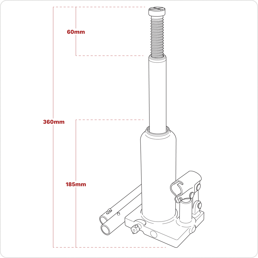 Sealey PBJ3S Viking Bottle Jack 3 Tonne - additional view 7