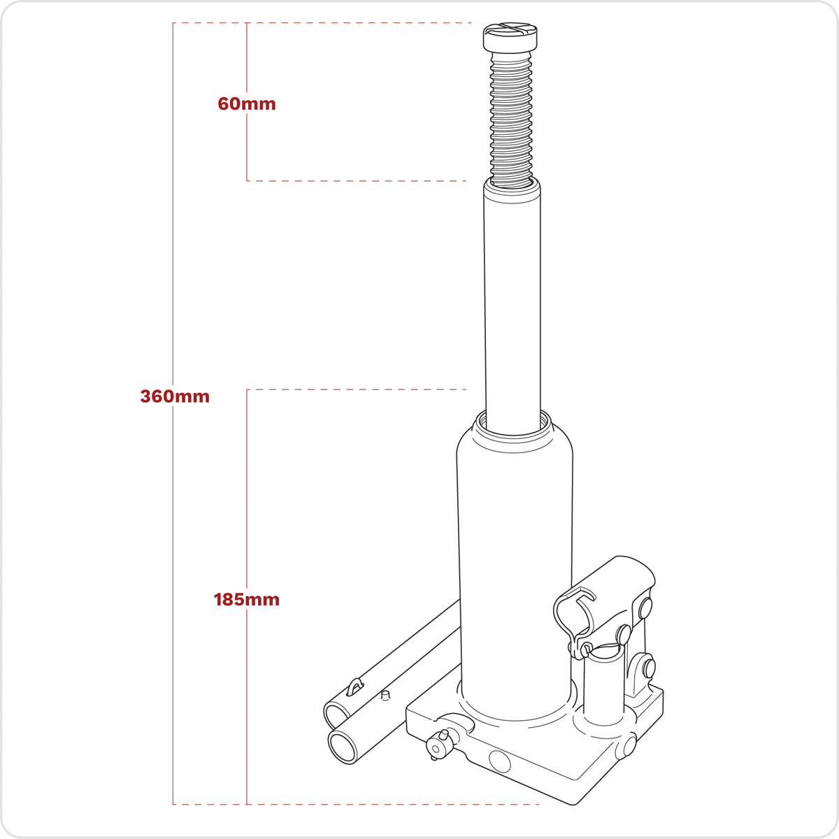 Sealey PBJ3S Viking Bottle Jack 3 Tonne - additional view 7
