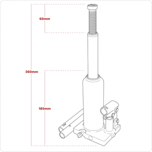 Sealey PBJ3S Viking Bottle Jack 3 Tonne - additional view 7
