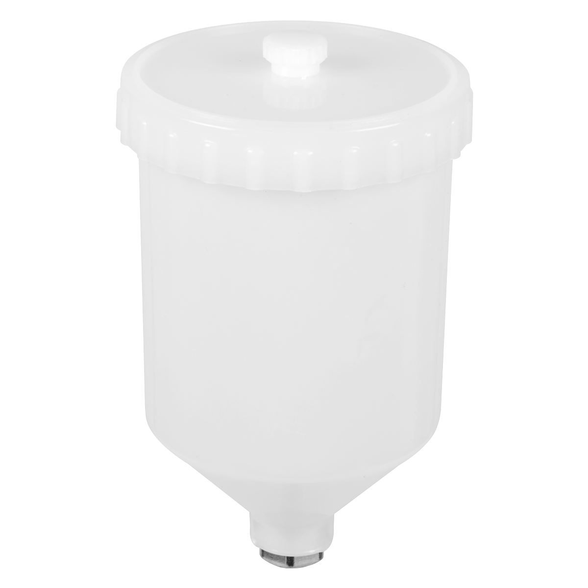 Sealey PC01 Paint Spray Gun Pot with Brass Fitting 600ml - White