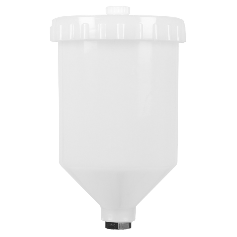 Sealey PC01 Paint Spray Gun Pot with Brass Fitting 600ml - White - additional view 2