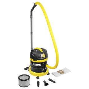 Sealey PC150BV110V BuilderVac® Wet & Dry Vacuum Cleaner 15L Stainless Steel Drum M Class Filtration 110V