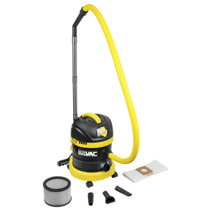 Sealey PC150BV110V BuilderVac® Wet & Dry Vacuum Cleaner 15L Stainless Steel Drum M Class Filtration 110V
