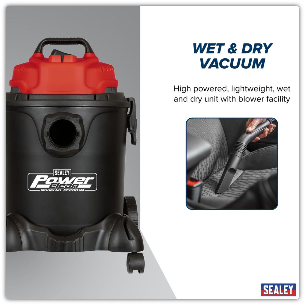 Sealey PC200 20L Vacuum Cleaner Wet & Dry 1250W/230V - additional view 5