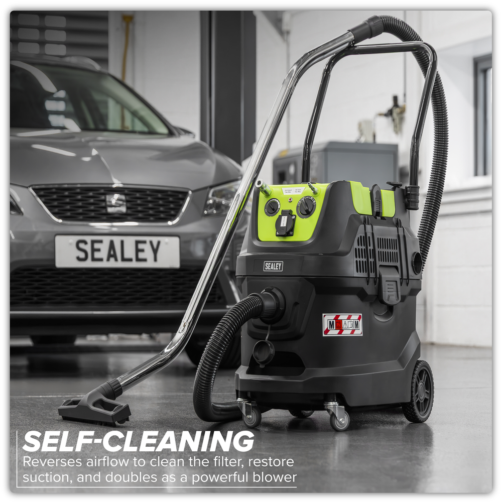Sealey PC400MA M Class Dust-Free Industrial Wet & Dry Vacuum Cleaner 40L with Autostart for Air/Electric - additional view 5