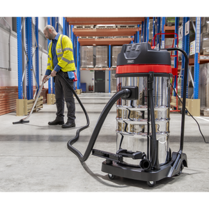 Sealey PC4100 100L Vacuum Cleaner Wet & Dry with Stainless Steel Drum 3000W/230V - additional view 8