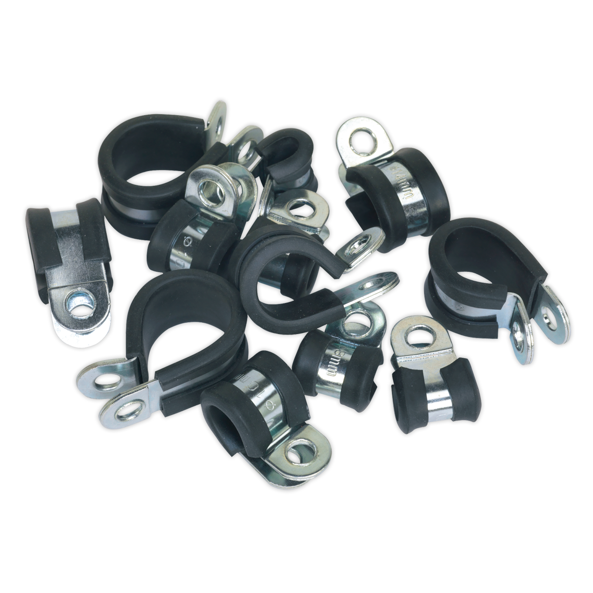 Sealey PCJASS Rubber Lined P-Clip Assortment 60pc