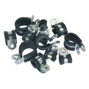 Sealey PCJASS Rubber Lined P-Clip Assortment 60pc