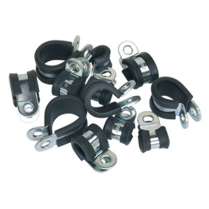 Sealey PCJASS Rubber Lined P-Clip Assortment 60pc