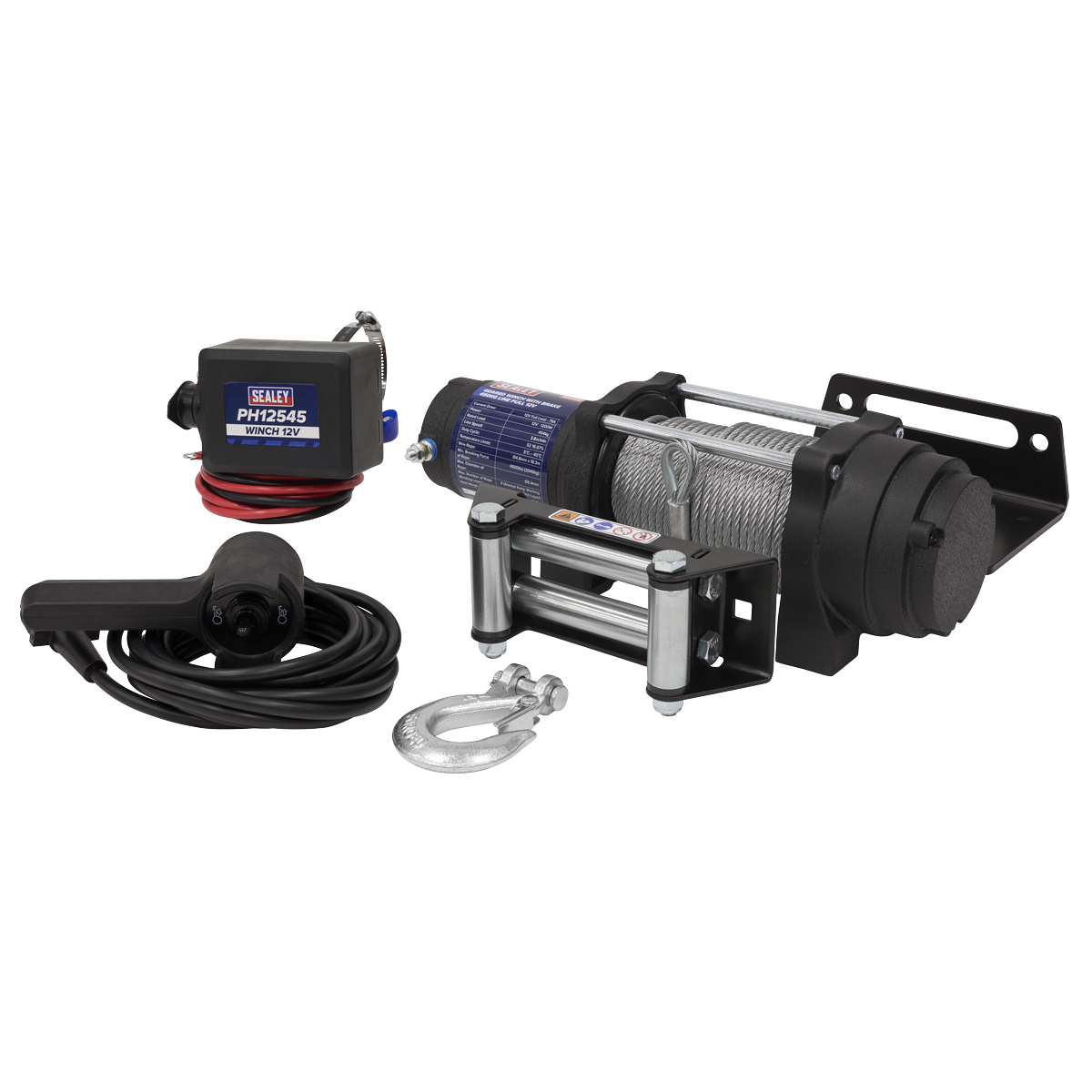 Sealey PH12545 Geared Winch with Brake 450kg Line Pull 12V - additional view 3