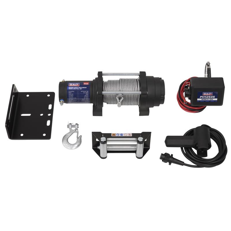 Sealey PH12545 Geared Winch with Brake 450kg Line Pull 12V - additional view 2