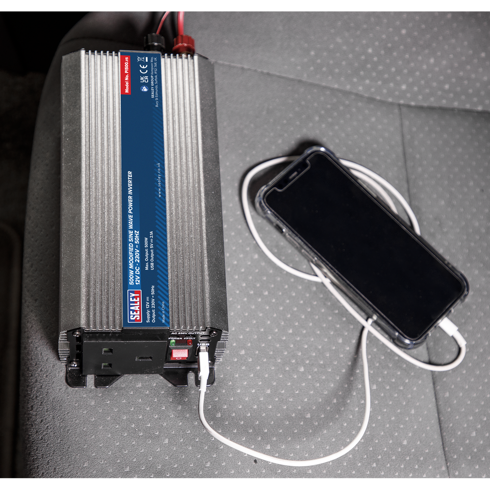 Sealey PI500 Modified Sine Wave Power Inverter 500W 12V DC - 230V ~ 50Hz - additional view 11