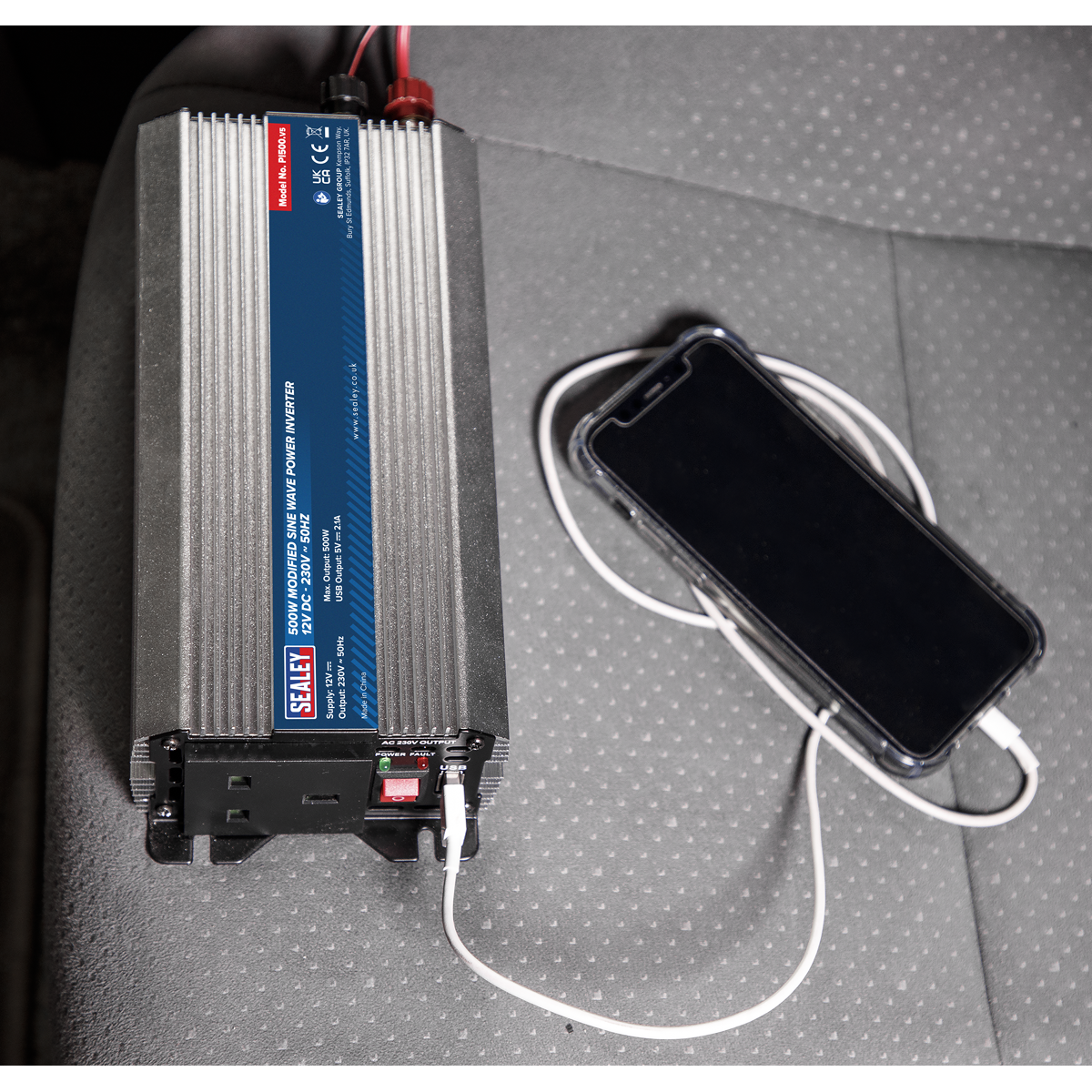 Sealey PI500 Modified Sine Wave Power Inverter 500W 12V DC - 230V ~ 50Hz - additional view 11