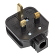 Sealey PL/13/3S 13A Heavy-Duty Rewirable Plug - Black