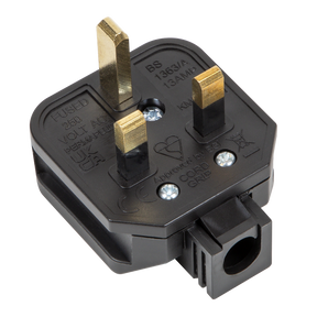 Sealey PL/13/3S 13A Heavy-Duty Rewirable Plug - Black