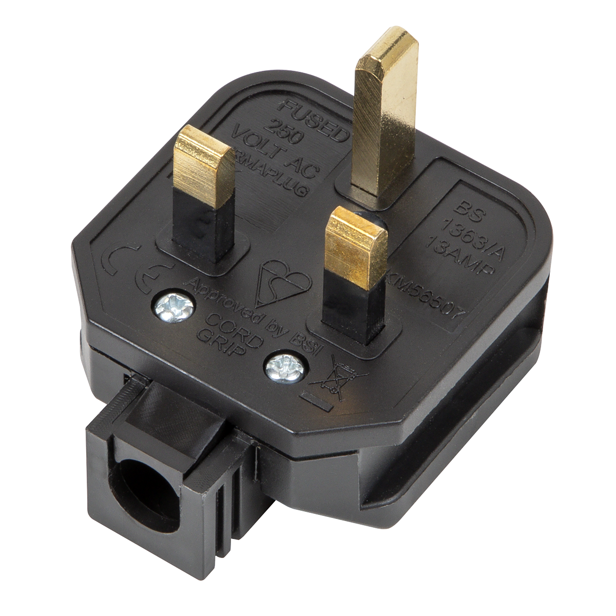 Sealey PL/13/3S 13A Heavy-Duty Rewirable Plug - Black - additional view 2