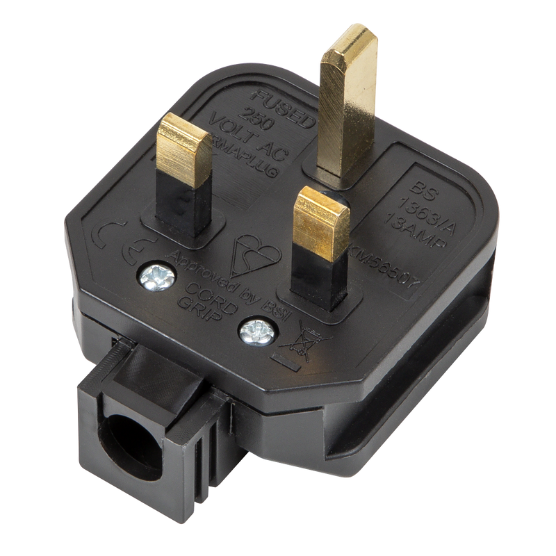 Sealey PL/13/3S 13A Heavy-Duty Rewirable Plug - Black - additional view 2