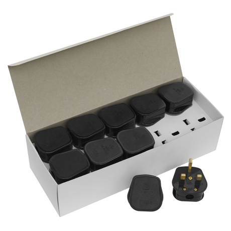 Sealey PL13/320 13A Rewirable Plug - Black - Pack of 20