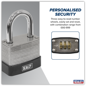 Sealey PL301C Steel Body Combination Padlock 40mm - additional view 6