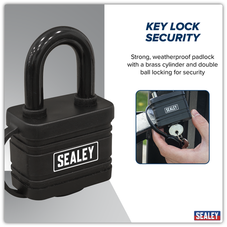Sealey PL302W Steel Body Weatherproof Padlock 54mm - additional view 2