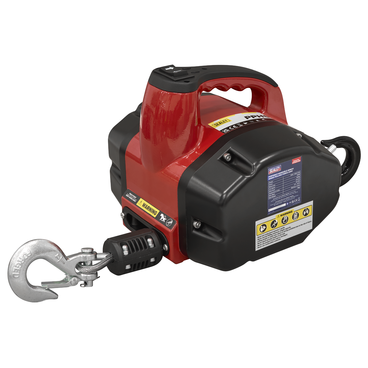 Sealey PPH500/230 Portable Handheld Winch 500kg Pulling Force 230V