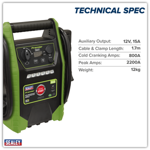 Sealey PRS2200 Premier 12V RoadStart® Jump Starter 2200 Peak Amps - additional view 11