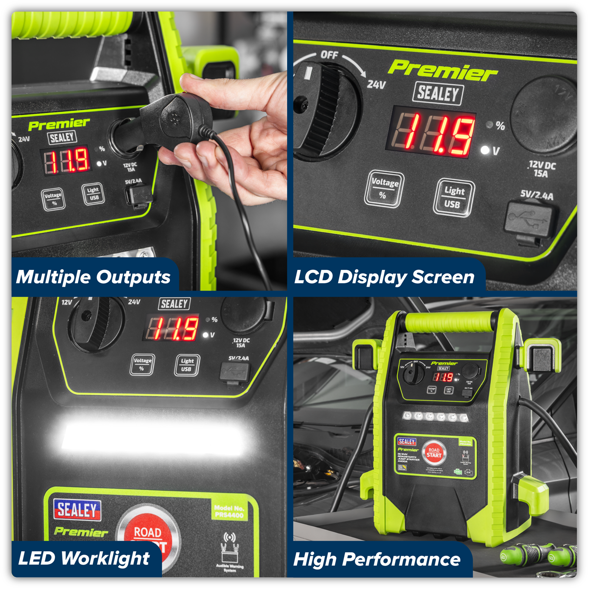 Sealey PRS4400 Premier 12/24V RoadStart® Jump Starter 4400A Peak Amps - additional view 3
