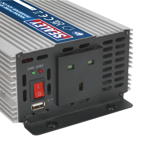 Sealey PSI1000 Pure Sine Wave Power Inverter 1000W 12V - additional view 2