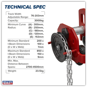 Sealey PT3000G Geared Trolley 3 Tonne - additional view 3