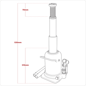 Sealey PTBJ10S Viking Telescopic Bottle Jack 10 Tonne - additional view 4