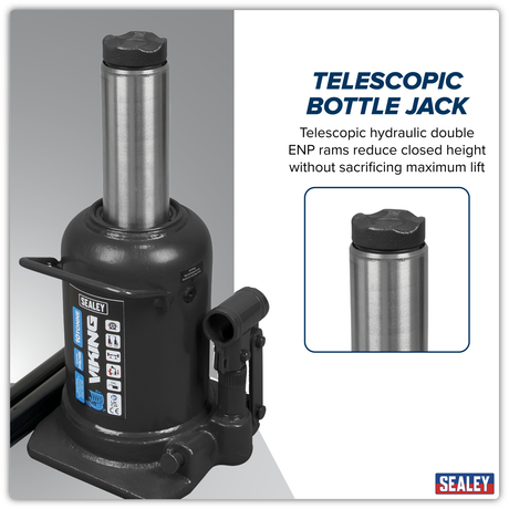 Sealey PTBJ10S Viking Telescopic Bottle Jack 10 Tonne - additional view 2
