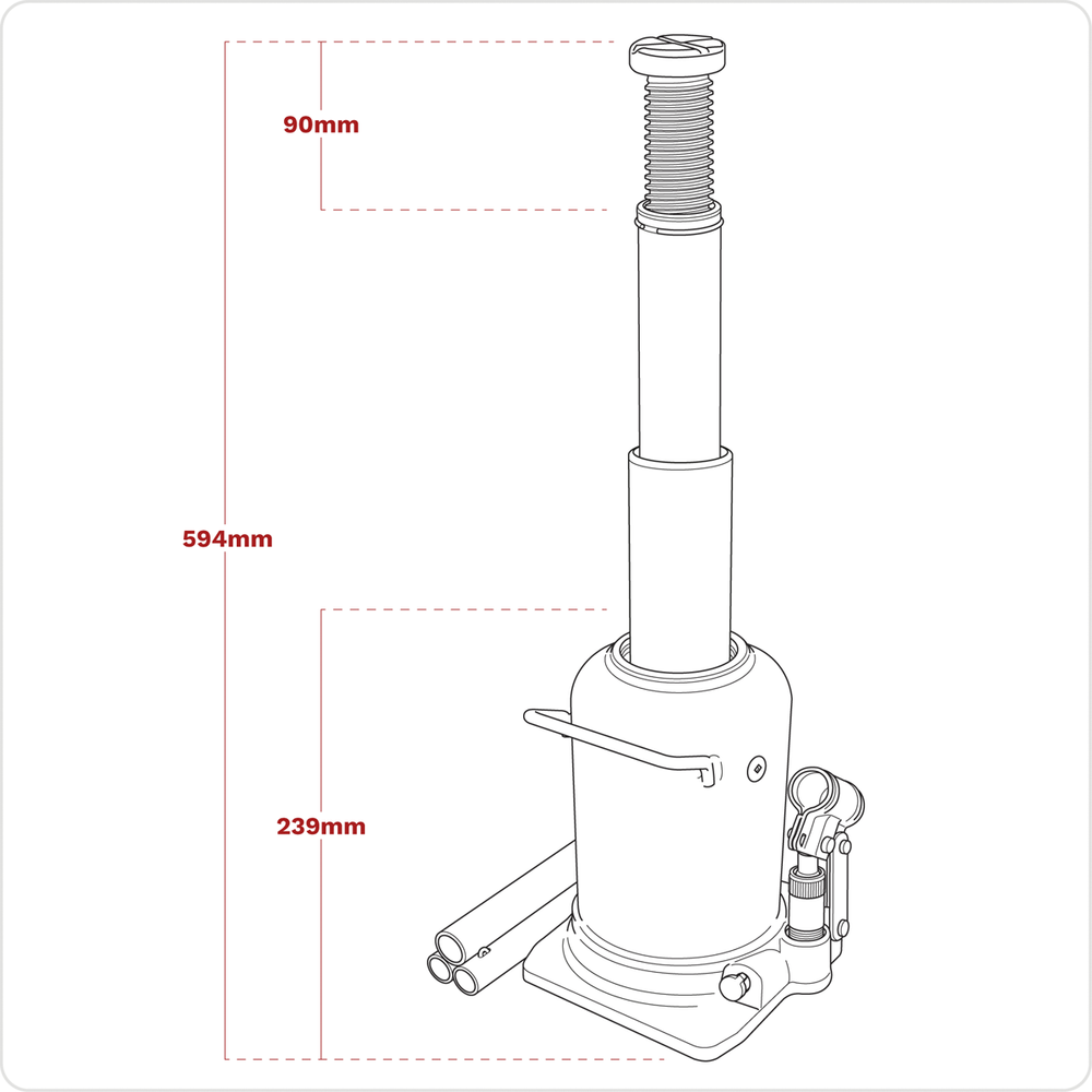 Sealey PTBJ12S Viking Telescopic Bottle Jack 12 Tonne - additional view 7