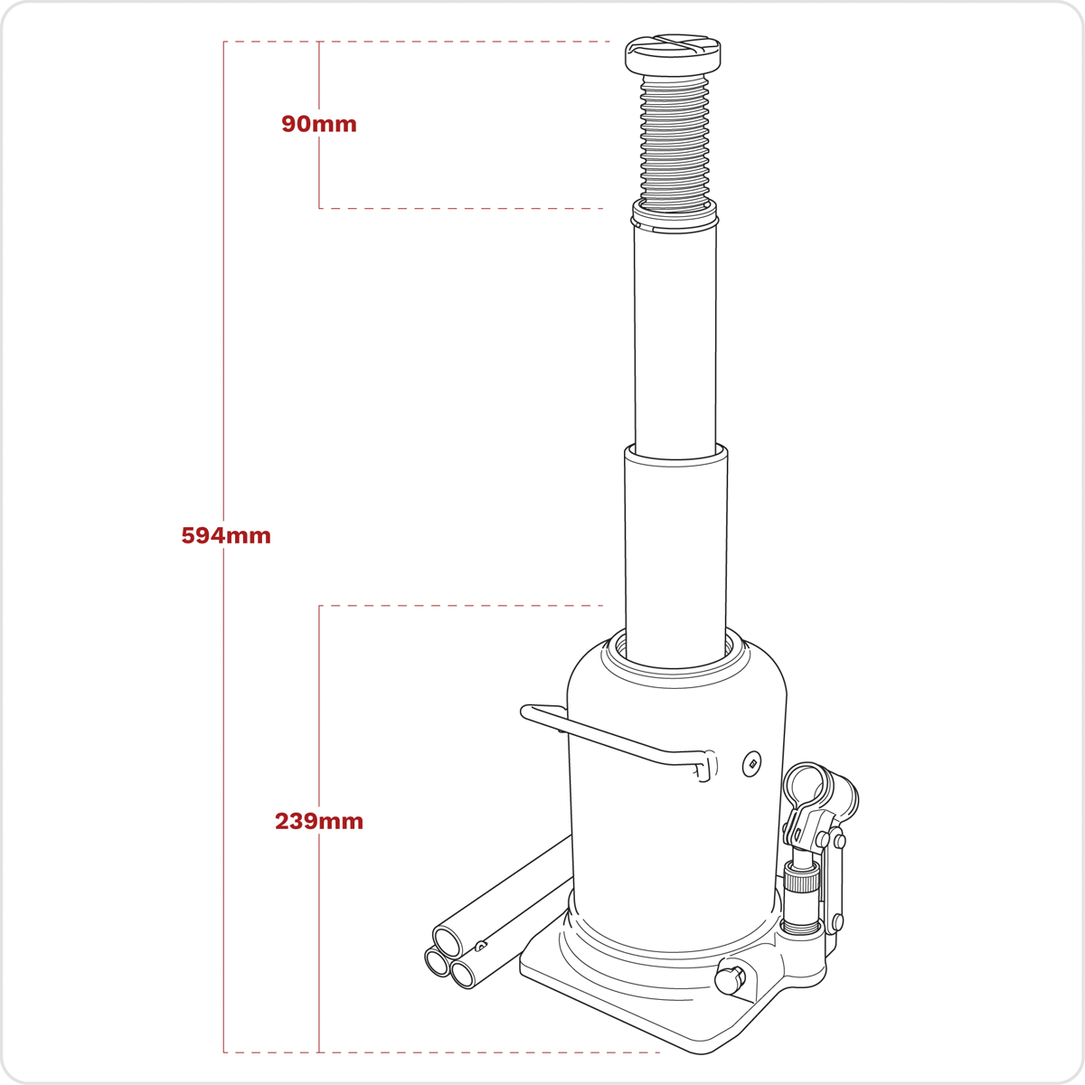 Sealey PTBJ12S Viking Telescopic Bottle Jack 12 Tonne - additional view 7
