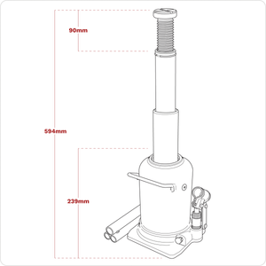 Sealey PTBJ12S Viking Telescopic Bottle Jack 12 Tonne - additional view 7