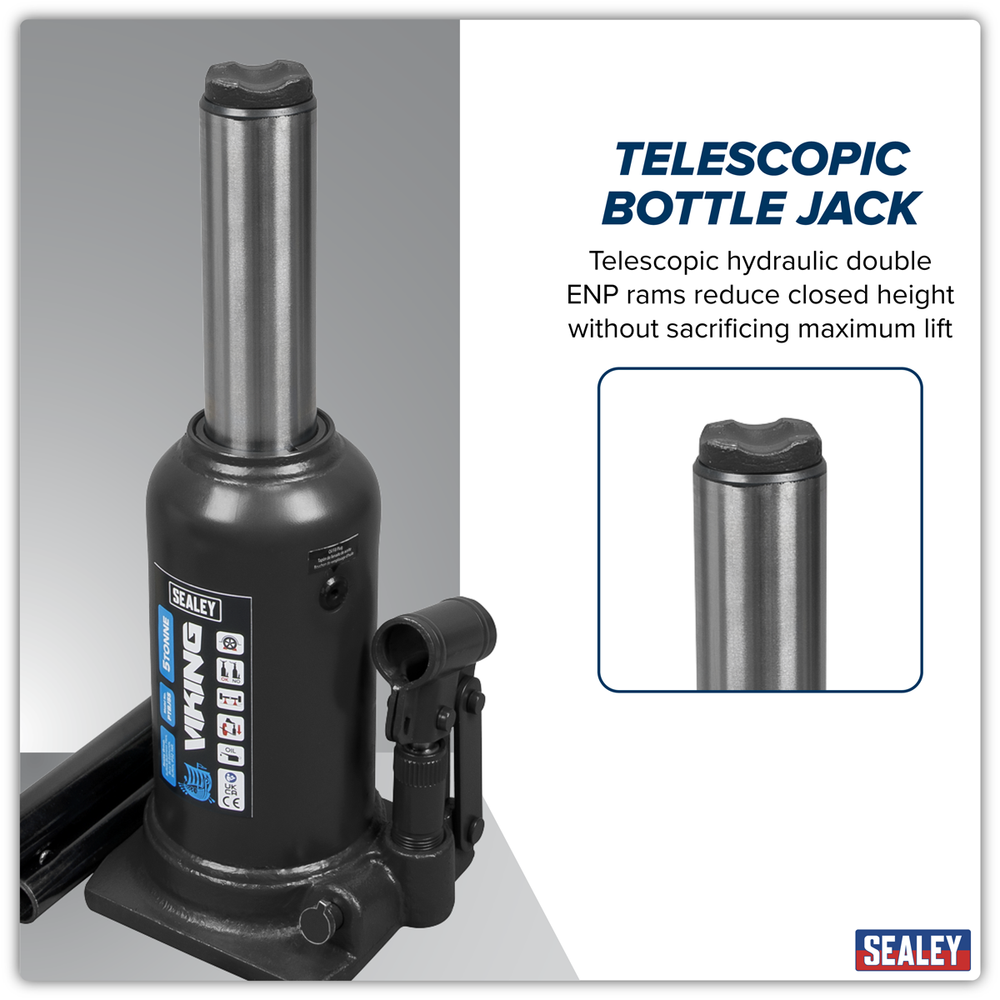 Sealey PTBJ5S Viking Telescopic Bottle Jack 5 Tonne - additional view 6