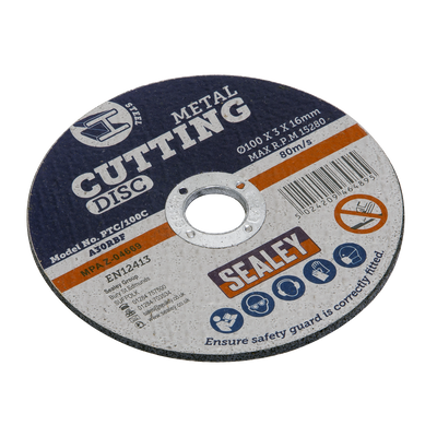 Sealey PTC/100C 100 x 3mm Cutting Disc 16mm Bore