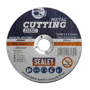 Sealey PTC/100C 100 x 3mm Cutting Disc 16mm Bore - additional view 2