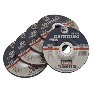 Sealey PTC/115G5 115 x 6mm Grinding Disc 22mm Bore - Pack of 5